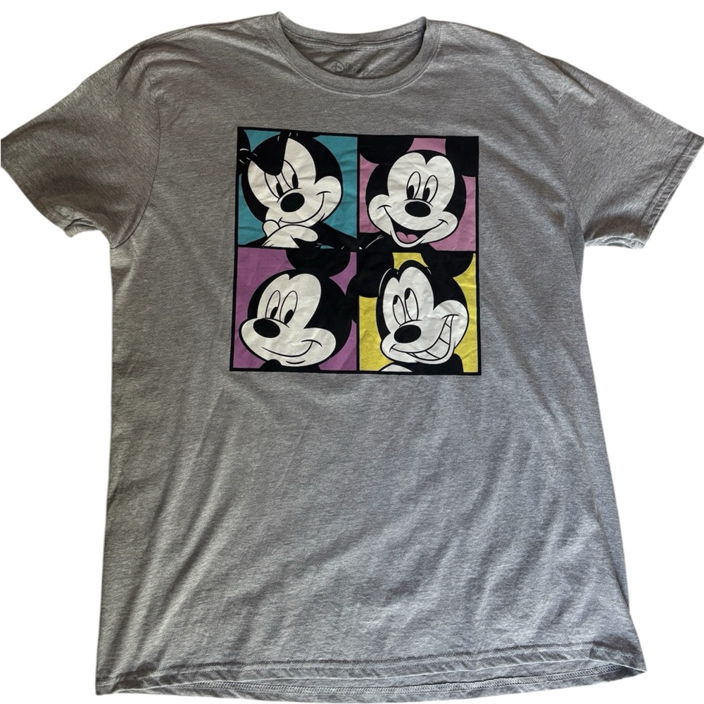 Hybrid Apparel Disney Mickey Mouse Graphic T-shirt Tee Grey